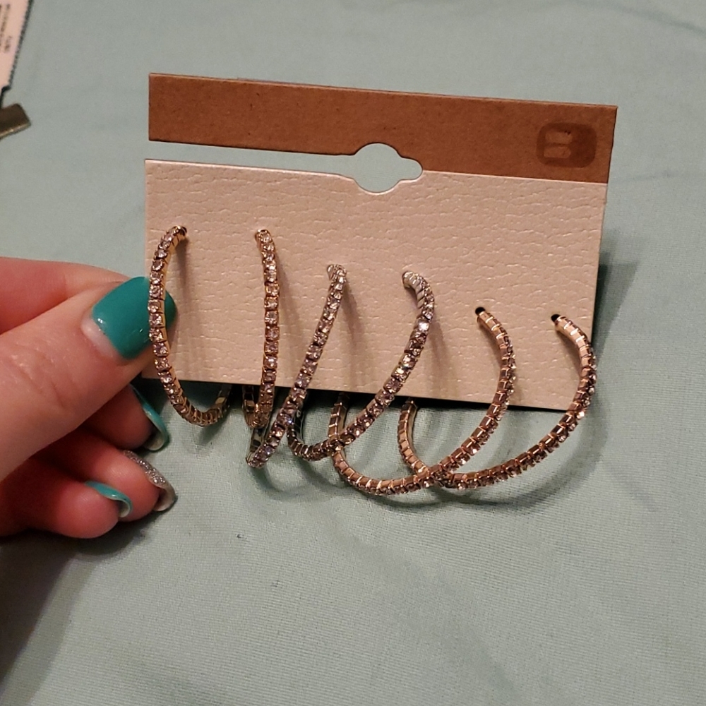 Jewel hoop earrings